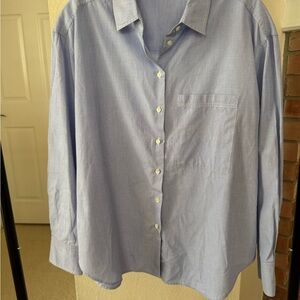AYR Blue Casual Button Down Shirt Relaxed Fit